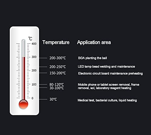 BAUSATZ Preheating Station for Mobile Heating Phone Screen Replacement Electric Heating Plate Electronic Heating Table Welder Hot Plate Microcomputer Constant Temperature 0-200℃ (US Plug) - Image 3