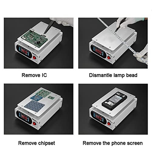 BAUSATZ Preheating Station for Mobile Heating Phone Screen Replacement Electric Heating Plate Electronic Heating Table Welder Hot Plate Microcomputer Constant Temperature 0-200℃ (US Plug) - Image 5