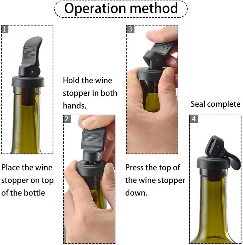 Luckam 10Pcs   Stoppers, Champagne Stoppers, Reusable Sparkling   Bottle Stopper, Vacuum Bottle Stoppers to Keeping   Fresh,   Bottle Corks for Standard Bottle - Image 5