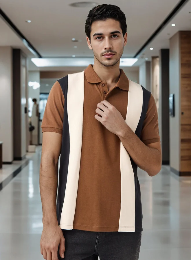 Splash FAV Colourblock Polo T-shirt