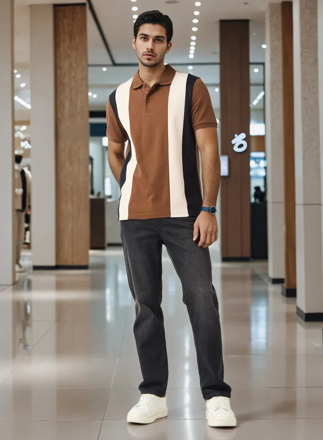 Splash FAV Colourblock Polo T-shirt