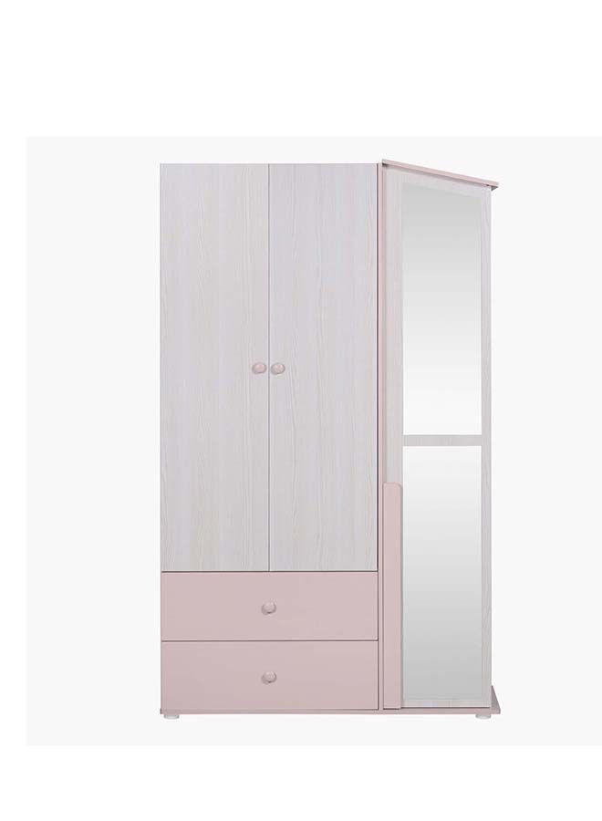 Home Box Anna 3-Door And 2-Drawers Wardrobe With Mirror 120x198.5x50 cm  - Image 5