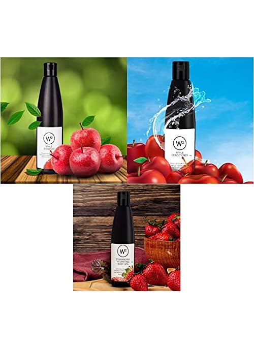 W2 W2 Celebration Pack Shampoo 200 Ml Conditioner Apple 100 Ml Body Spa Strawberry 200 Ml  - Image 5