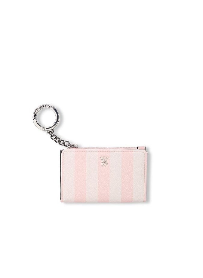 Victoria's Secret Victoria's Secret Foldover Card Case Color: pink Stripe  - Image 1