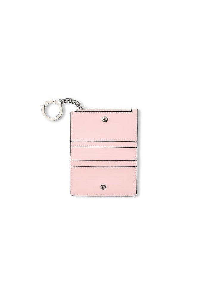 Victoria's Secret Victoria's Secret Foldover Card Case Color: pink Stripe  - Image 2