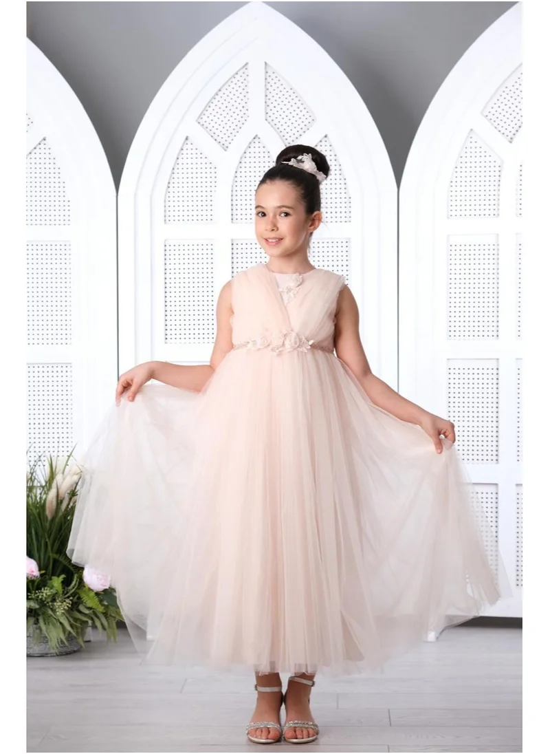 VIA BAMBINO Flower Girls Dress Salmon 3169