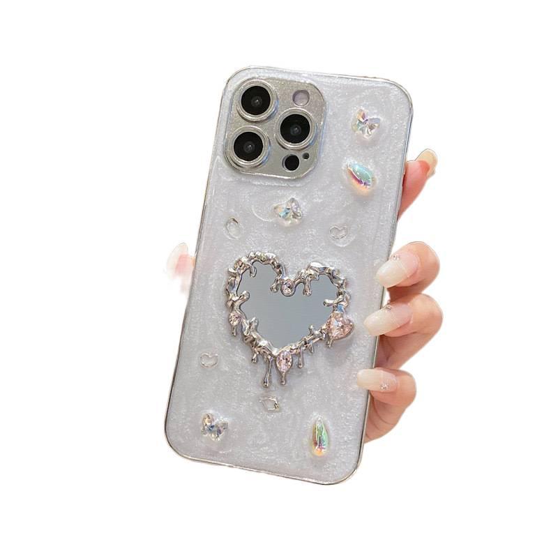 غطاء واقي بAcrylic، Mirror، حماية من السقوط، مقاوم للخدش، مقاوم للصدمات لـ iPhone 14 / 14 Plus / 14 Pro / 14 Pro Max مع مرآة من الأكريليك - Layan Lure - Image 2