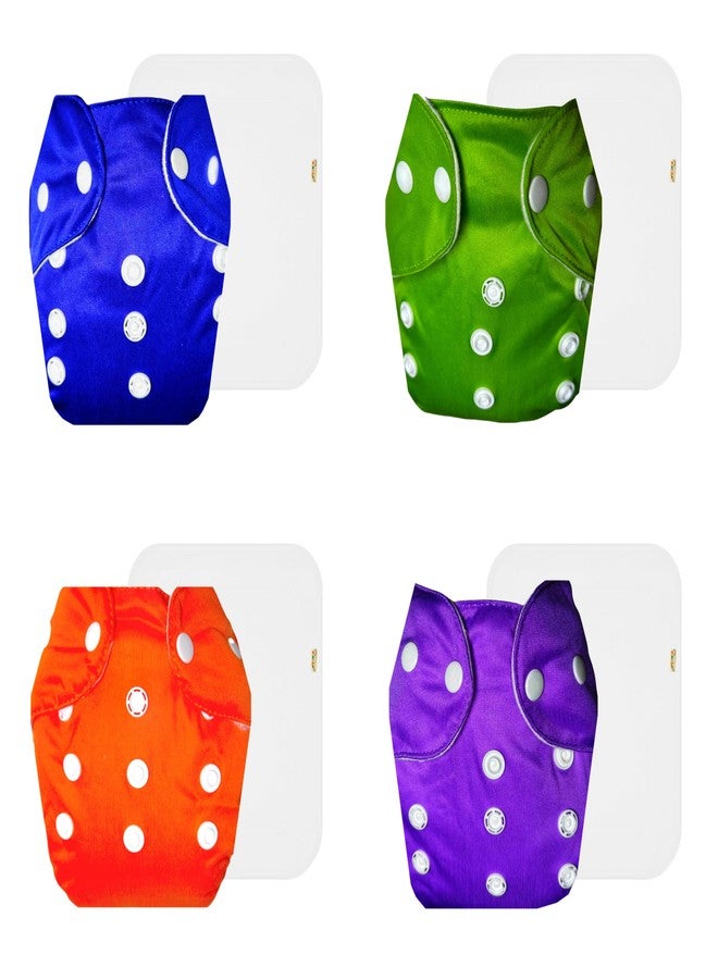 Dumbledo Lite Cloth Diaper with Cotton Insert (Pack of 4) | Snug Fit | 6-Layer Absorbent Pad | Travel Friendly | Perfect for Indian Summers | 3 Months - 2 Years | Unisex Baby - Image 1