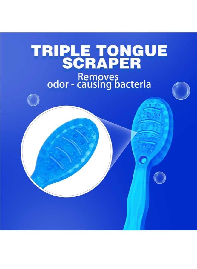 MAX FRESH 5 in 1 Mini Brushes-Disposable Toothbrushes with Toothpaste + Floss + Pick + Tongue Scraper | Travel Size | Individually Wrapped | Soft | Mint | Travel Set (Mint, 26 pcs) - Image 3