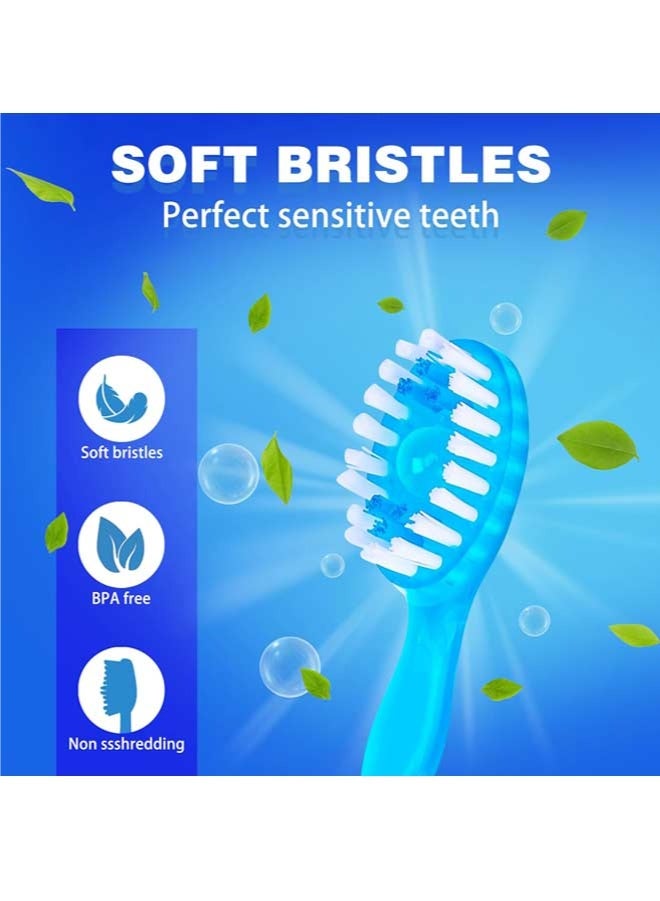 MAX FRESH 5 in 1 Mini Brushes-Disposable Toothbrushes with Toothpaste + Floss + Pick + Tongue Scraper | Travel Size | Individually Wrapped | Soft | Mint | Travel Set (Mint, 26 pcs) - Image 2