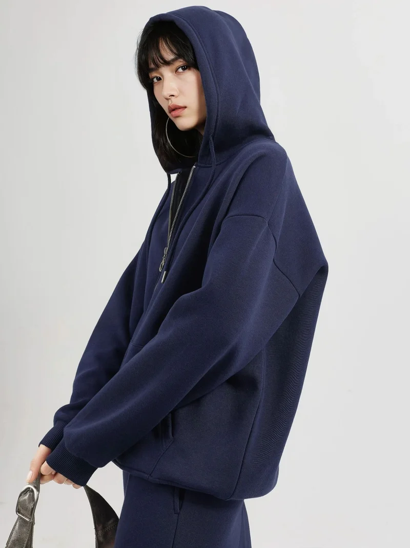 بوسيم BUSEM Oversized Hooded Zipper Jacket