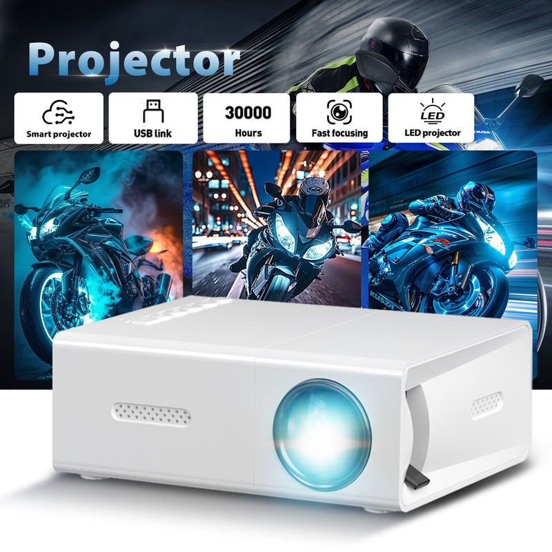 بروجيكتور محمول فاخر، دقة عرض أصلية 480P HDTV، مع مكبر صوت مدمج، سطوع 39 أنسي لومن، مناسب للهواتف المحمولة وأجهزة الكمبيوتر، للاستخدام المنزلي في المسرح المنزلي والمكاتب والألعاب - Image 1