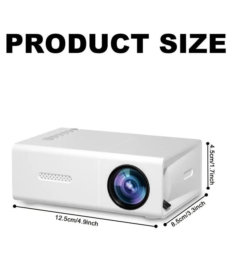 بروجيكتور محمول فاخر، دقة عرض أصلية 480P HDTV، مع مكبر صوت مدمج، سطوع 39 أنسي لومن، مناسب للهواتف المحمولة وأجهزة الكمبيوتر، للاستخدام المنزلي في المسرح المنزلي والمكاتب والألعاب - Image 2