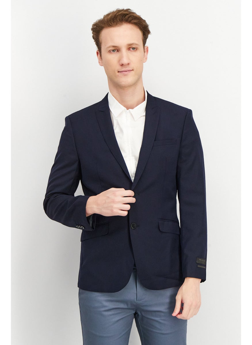 Men Regular Fit Textured Casual Blazer, Navy Blue - pzsku/ZAC0B77CD6B93F20B6CE2Z/45/_/1738160288/9eb7e388-d7f9-49bc-9f52-bb130e2dfc80