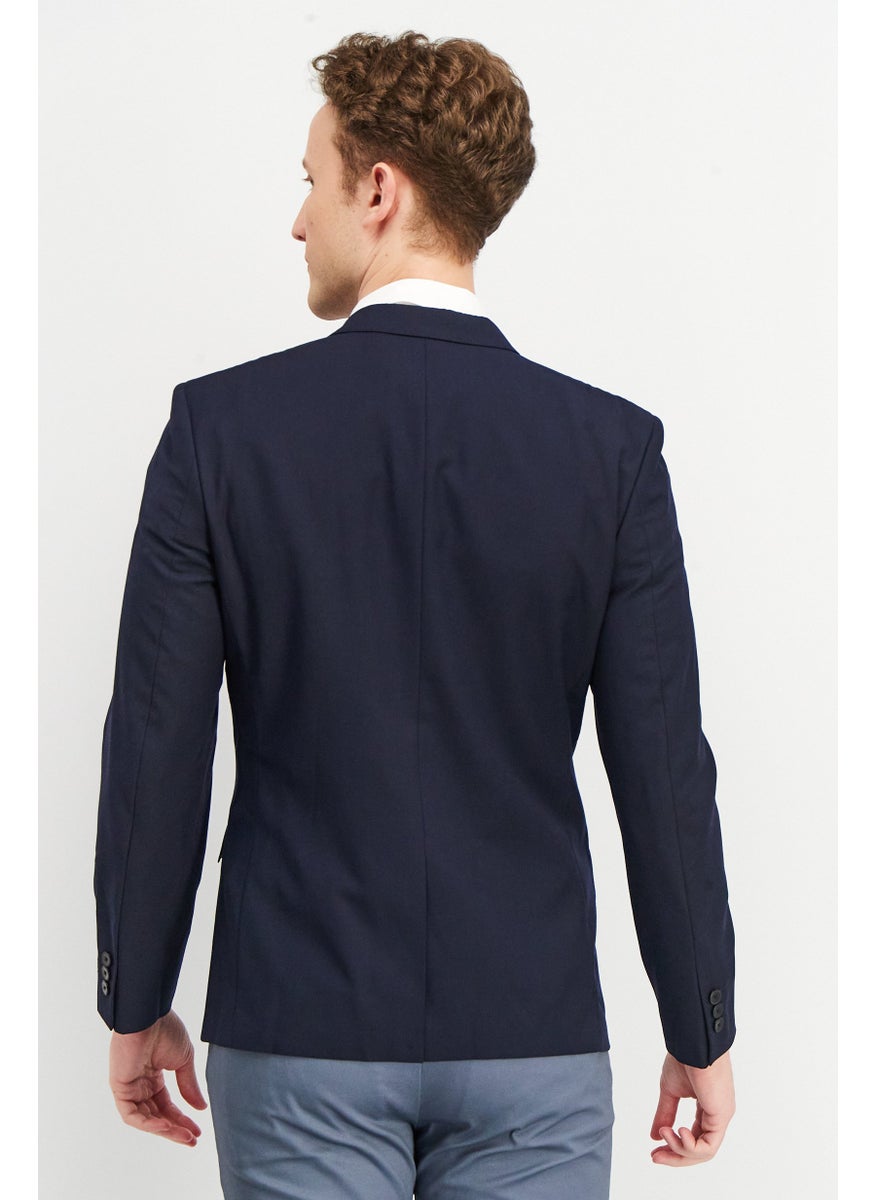 Men Regular Fit Textured Casual Blazer, Navy Blue - pzsku/ZAC0B77CD6B93F20B6CE2Z/45/_/1739110051/111e14ba-fbf4-4d27-934e-7b42d90bc7f8