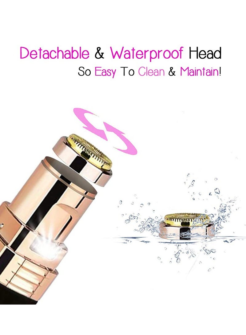 SYOSI Facial Hair Removal for Women Rechargeable Painless Hair Remover Portable Lipstick Shape Ladies Facial Hair Trimmer for Painless Effective Removal of Peach Fuzz Chin and Upper Lip Hair White - Image 5