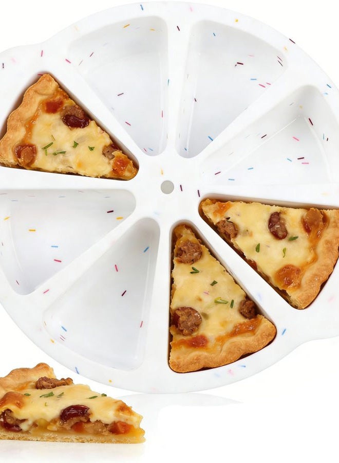 SHEbaking Silicone Scone Pans, 8-Slot Wedge Pan for Scones, Combread, Polenta or Biscuits, BPA Free, Clear, Triangular, Confetti/Festive, Baking Pan - Image 2