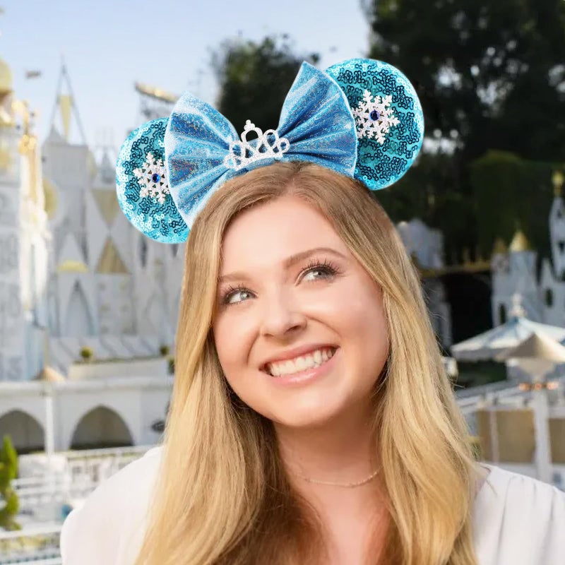 DRESHOW Mouse Ears Bow Headbands Glitter Party Decoration Cosplay Costume for Women - Image 2