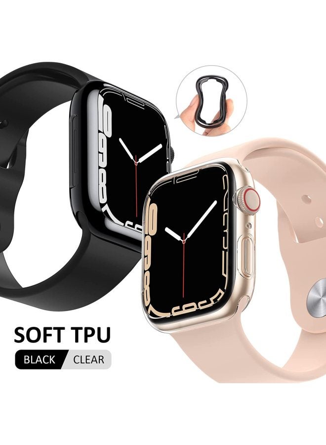For Apple Watch Case Applewatch456 Universal TPU Electroplated Half Bag Protective Case Iwatch7 Case-Color:Rose Gold-Exterior Dimension:38/40/41mm  - Image 5