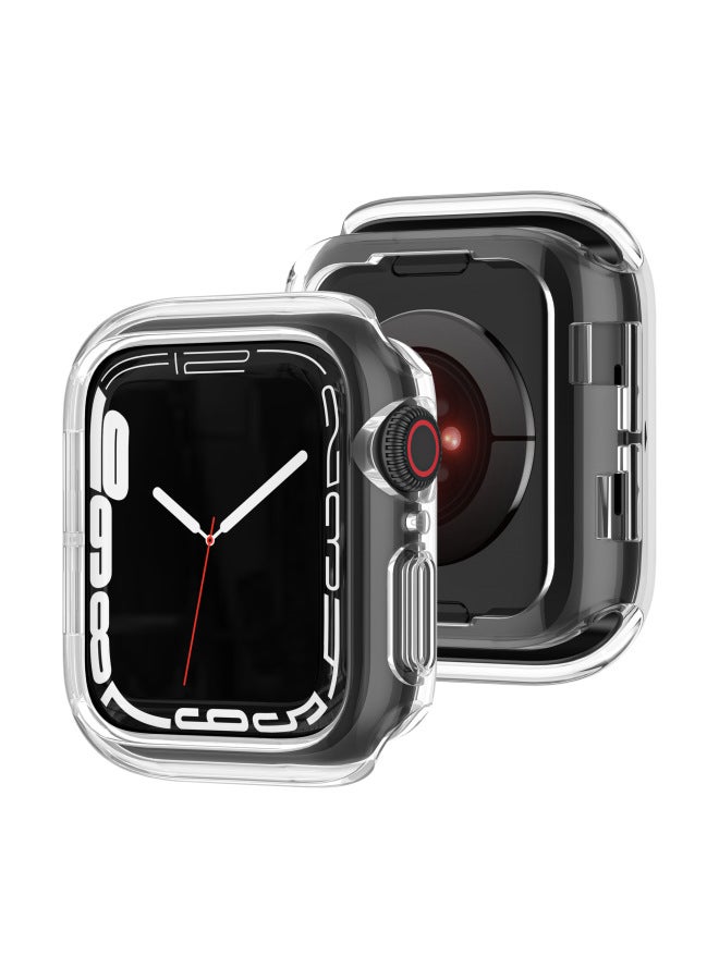 For Apple Watch Case Applewatch456 Universal TPU Electroplated Half Bag Protective Case Iwatch7 Case-Color:Rose Gold-Exterior Dimension:38/40/41mm  - Image 3