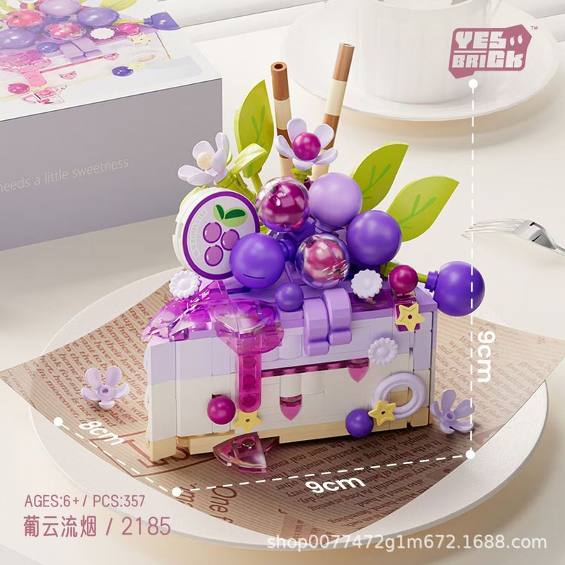 Bricks Also Birthday Cake Handmade Dessert Ornaments Compatible With Lego Cake Blocks Assembled Toys Children'S Children'S Day Gift - Image 1