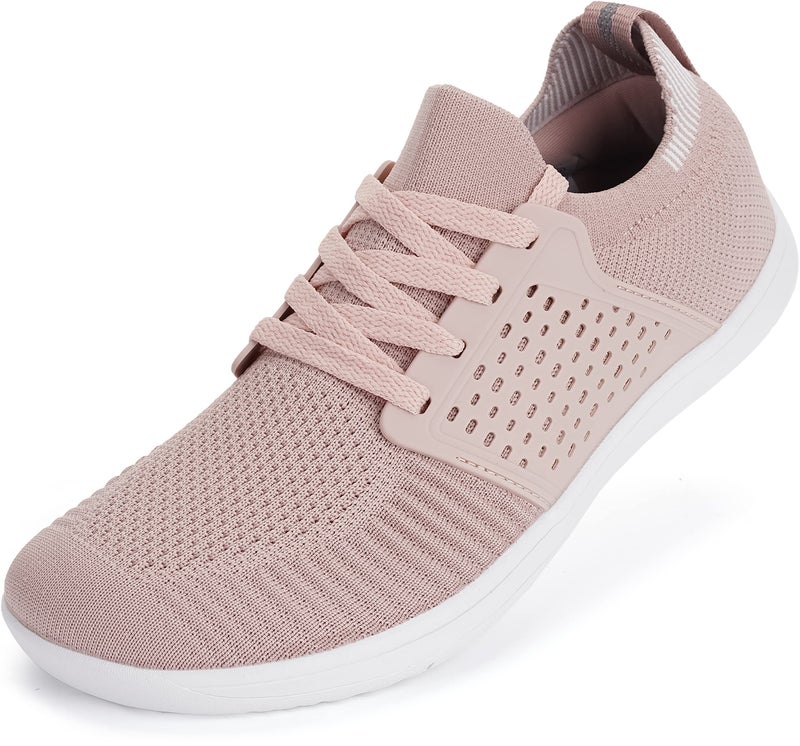 WHITIN Womens Extra Wide Fit Minimalist Trail Running Shoes Size 10 Pink Athletic Trekking Non Slip Treadmill Workout Fitness Trainer Lifting Sneakers 41 - Image 1