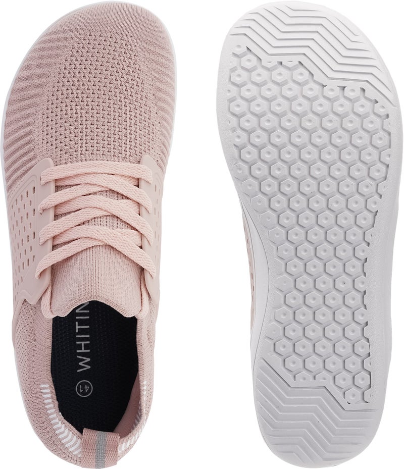 WHITIN Womens Extra Wide Fit Minimalist Trail Running Shoes Size 10 Pink Athletic Trekking Non Slip Treadmill Workout Fitness Trainer Lifting Sneakers 41 - Image 4