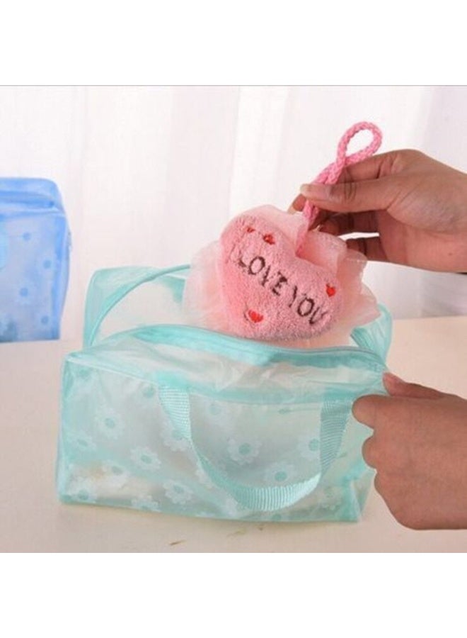 يوكانبي مجموعة 5 حقائب تجميل وتخزين أدوات استحمام مقاومة للماء بتصميم زهور – ألوان متعددة من PVC الشفاف للسفر والتنظيم - Image 2