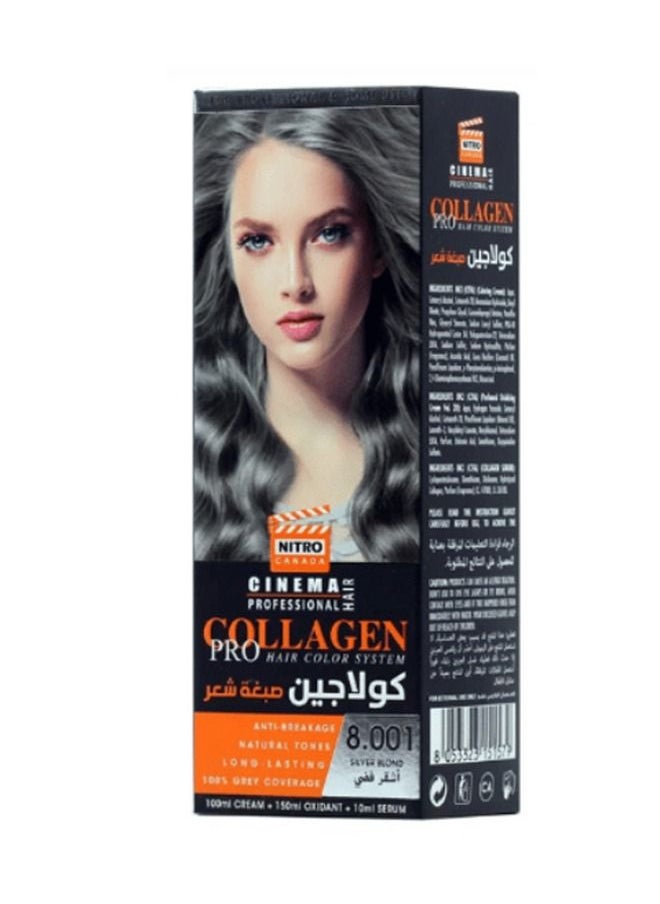 Collagen Hair Dye 8.001 Silver Blond WITH Cinema Professional Collagen Pro Hair bleach system 0.00 Lightner Multicolour 310ml - pzsku/ZAC0BC081C8DD889AD979Z/45/_/1682021895/e23bbace-0db6-4287-a464-322251fa035d