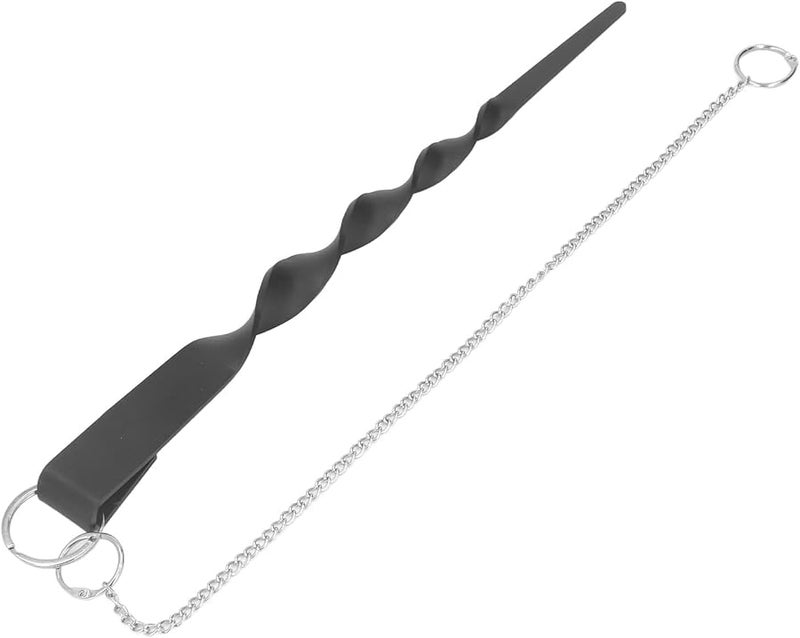 Heavy Duty Windproof Rain Chain Anchoring Stake Spiral Design Matte Black 12 Inch - Image 5