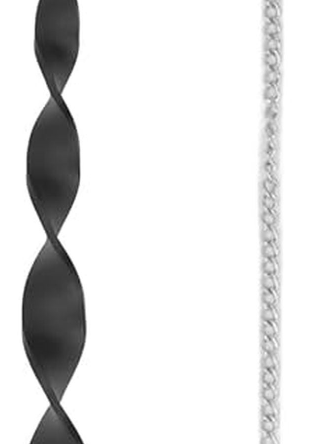Heavy Duty Windproof Rain Chain Anchoring Stake Spiral Design Matte Black 12 Inch - Image 1