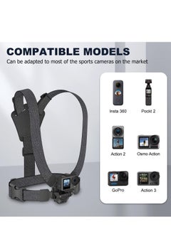 Y&D Camera Mounts and Clamps Accessories Set, Mobile Phone Chest Strap Harness, for DJI OSMO Action Camera,Compatible Insta360 X3/X2/One R/RS GoPro Hero Series (Chest Strap)  - Image 2