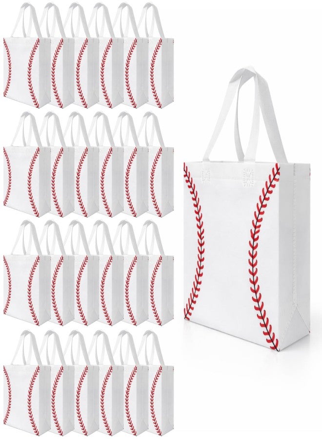 XUEJITECH 24 PCS Baseball Gift Bags with Handles, Reusable Non Woven Softball Goodie Bags, Durable Portable Sports Themed Favor Bag for Kids Birthday, Baseball Game Day & Team Celebration Party Decor Supplies - Image 1