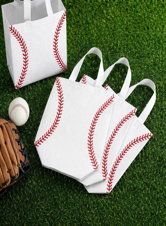 XUEJITECH 24 PCS Baseball Gift Bags with Handles, Reusable Non Woven Softball Goodie Bags, Durable Portable Sports Themed Favor Bag for Kids Birthday, Baseball Game Day & Team Celebration Party Decor Supplies - Image 2