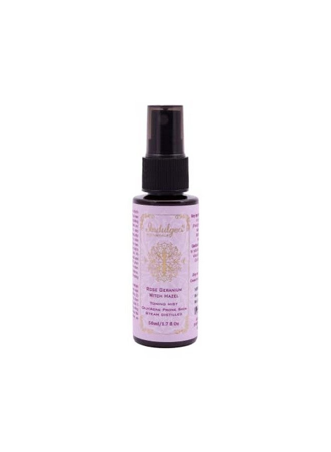 Indulgeo ESSENTIALS Rose Geranium Witch Hazel Facial Mist/Toner (50Ml) Alcohol Free Toner Ayush Certified Cruelty Free 100% Organic - Image 2