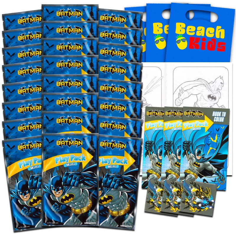 DC Comics Batman Mini Party Favors Set for Kids Bundle with 24 Mini Batman Grab n Go Play Packs with Coloring Pages Stickers and More Batman Birthday Party Supplies - Image 3