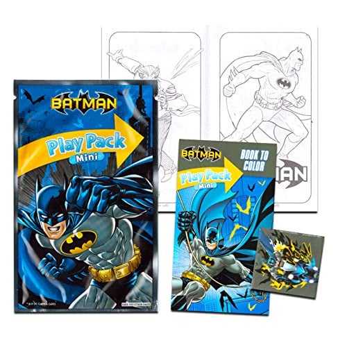 DC Comics Batman Mini Party Favors Set for Kids Bundle with 24 Mini Batman Grab n Go Play Packs with Coloring Pages Stickers and More Batman Birthday Party Supplies - Image 5