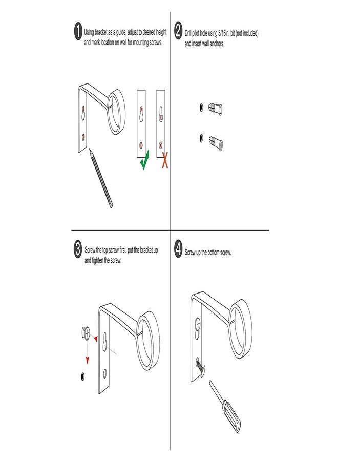 Kowibcl Ceiling Curtain Rod Bracket, 3 Pcs Ceiling Mounted Curtain Rod Brackets for 7/8 Inch Curtain Rod Holder, Heavy Duty Ceiling Bracke for Wall(Silver) - Image 5