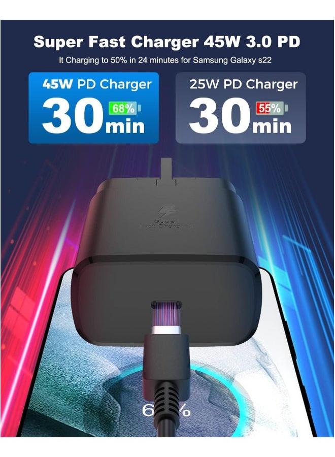 PROMASS Fast charger for Samsung Galaxy, charger head with a 45-watt charging cable (high quality and performance) from Promas, S24 Ultra, S24 Plus, S24, S23 Ultra, S22 Ultra, , comes with a UCB C cable - Image 4