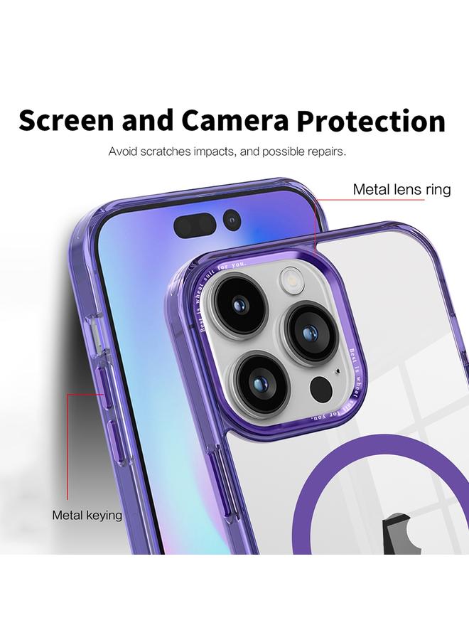 اس-توب جراب لهاتف iPhone 13 Pro Max بلون ثلجي من سلسلة مغناطيسية من مادة TPU الهجينة المصنوعة من الأكريليك Magsafe - Image 3