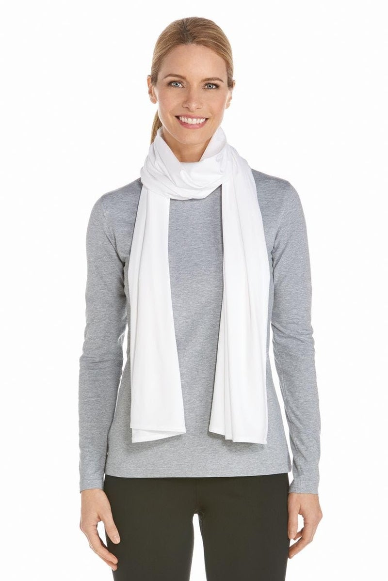Coolibar Sun Shawl - UPF 50+ Sun Protection - Bhakti in White - Image 1