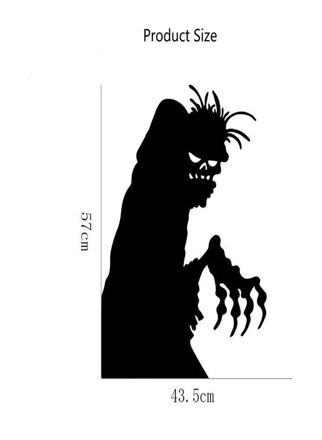 كيدال ملصق حائط شبح صغير بائس في الهالوين مقاوم للماء وقابل للإزالة باللون الأسود لتزيين حفلات الهالوين (17 × 22.5 بوصة) - Image 5