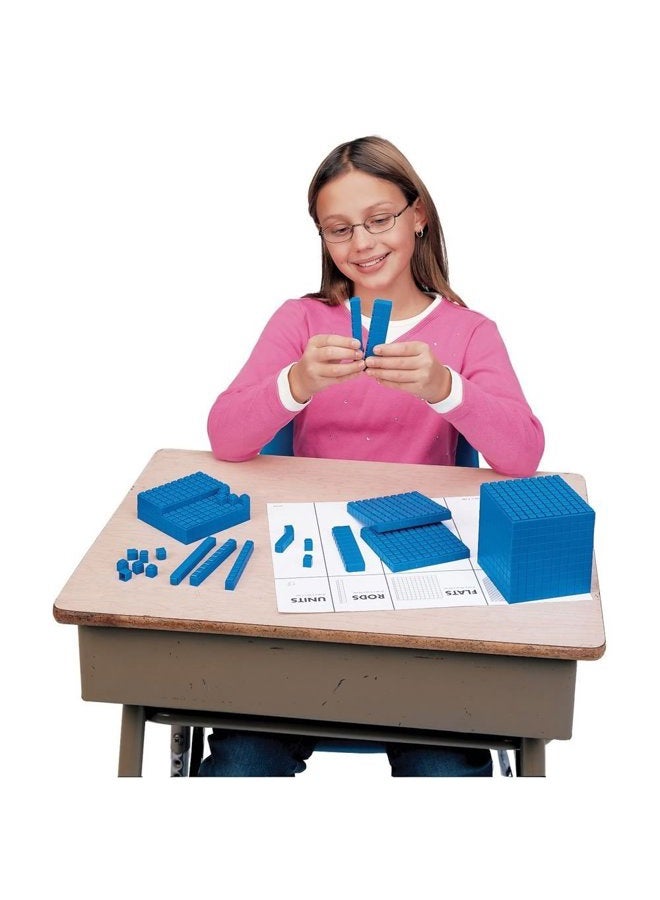 hand2mind 644 Plastic Interlox Connecting Blue Ten Blocks, Place Value Manipulatives, Base 10 Blocks, Counting Manipulatives, Math Manipulatives First Grade, Math Blocks, Place Value Blocks - Image 4