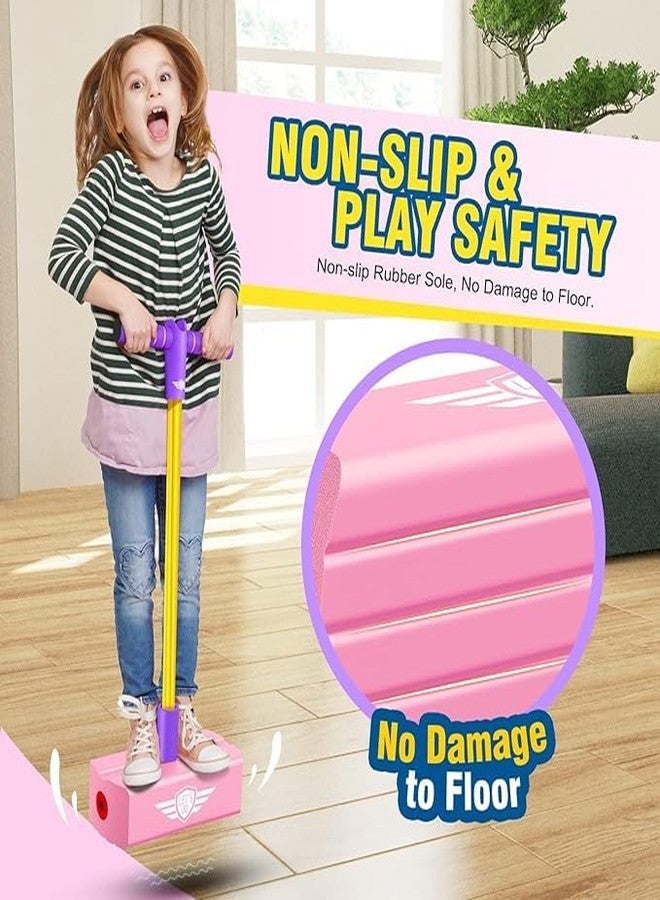 RIVOM Kids Pogo Jumper Fun and Safe Pogo Stick for Toddlers, Durable Foam Bungee Jumping Stick Makes Squeaky Sounds Improves Balance, Bouncing Toy for Ages 3 and up (Multicolor) - Image 5