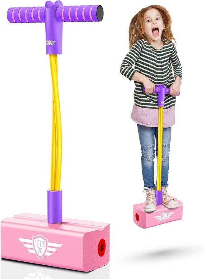 RIVOM Kids Pogo Jumper Fun and Safe Pogo Stick for Toddlers, Durable Foam Bungee Jumping Stick Makes Squeaky Sounds Improves Balance, Bouncing Toy for Ages 3 and up (Multicolor) - Image 1