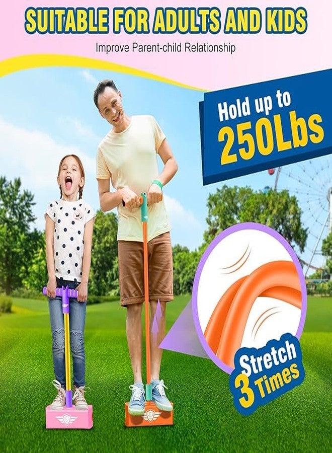 RIVOM Kids Pogo Jumper Fun and Safe Pogo Stick for Toddlers, Durable Foam Bungee Jumping Stick Makes Squeaky Sounds Improves Balance, Bouncing Toy for Ages 3 and up (Multicolor) - Image 4