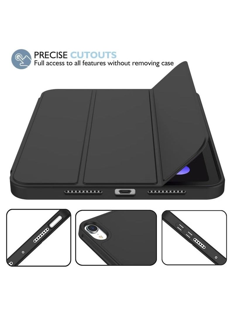 ELTRAZONE ELTRAZONE iPad Mini 7 Case 2024 – A17 Pro 8.3-Inch 7th Generation Case with Pencil Holder, Trifold Stand, and Soft TPU Back, Black - Image 2