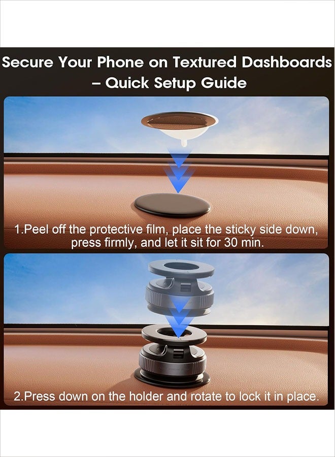 Magnetic Suction Phone Holder, 360° Rotatable Foldable and Retractable Hands-Free Suction Cup Phone Mount for Car/Gym/Mirror/Smooth Surface, Compatible with iPhone Android and All Smartphones - Image 2