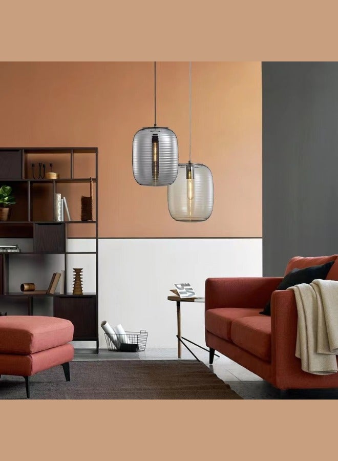 MAAC HOME MAAC Home Foxglove - Retro Glass LED Pendant Light Modern Decorative Stylish Elegant Contemporary Minimalist Pendant Lamp for Bedroom, Living Room, and Office, Home Décor  - Image 2
