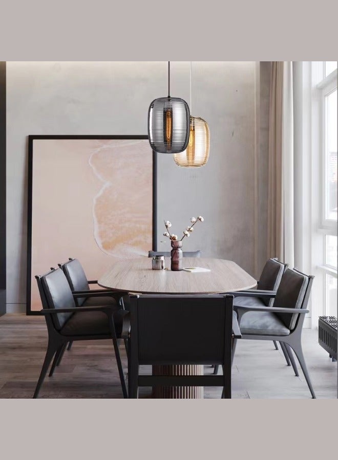 MAAC HOME MAAC Home Foxglove - Retro Glass LED Pendant Light Modern Decorative Stylish Elegant Contemporary Minimalist Pendant Lamp for Bedroom, Living Room, and Office, Home Décor  - Image 3